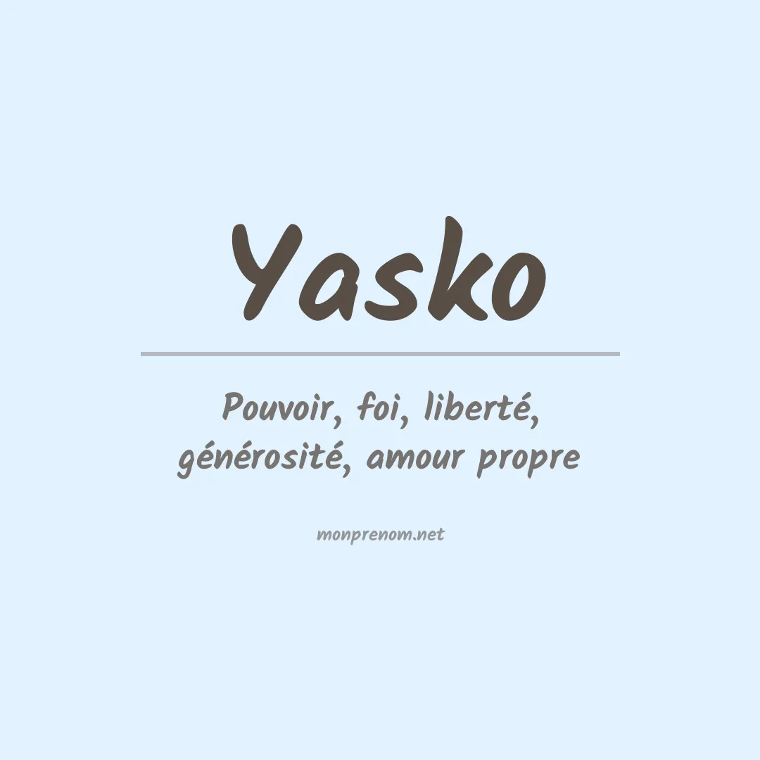 Prénom Yasko