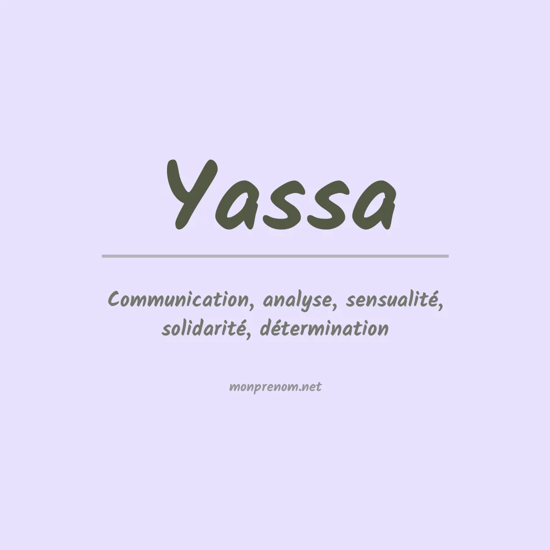 Prénom Yassa