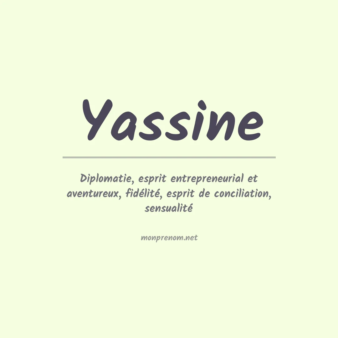 Prénom Yassine