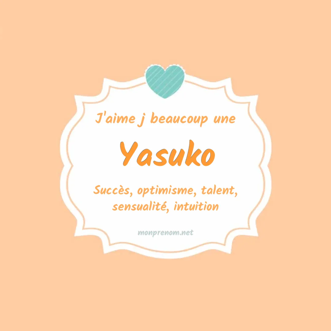 J'aime beaucoup Yasuko