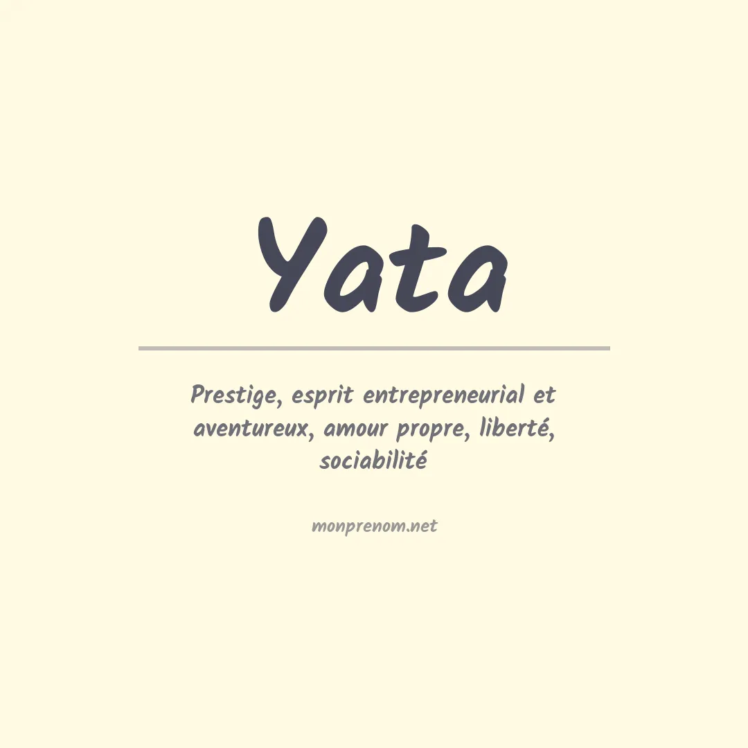 Prénom Yata