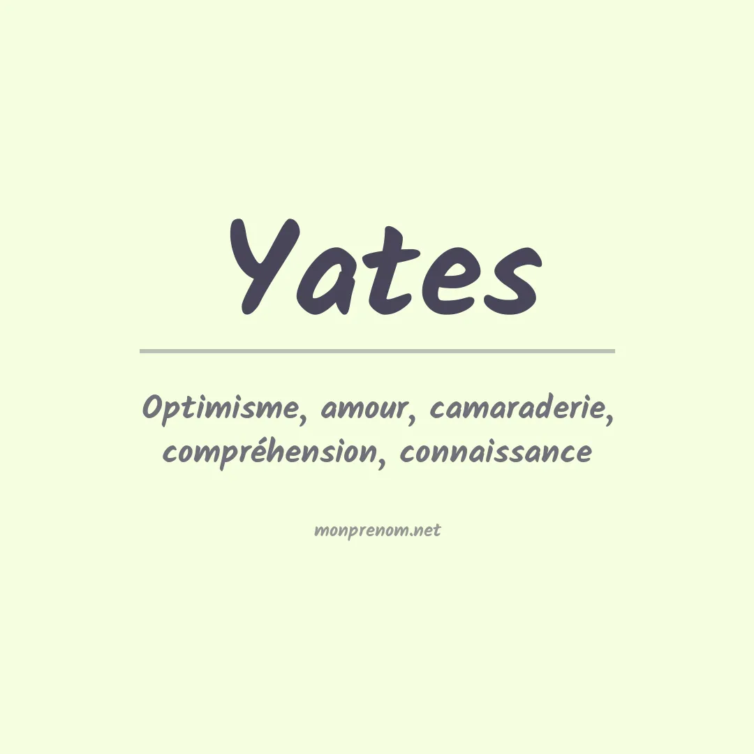 Prénom Yates