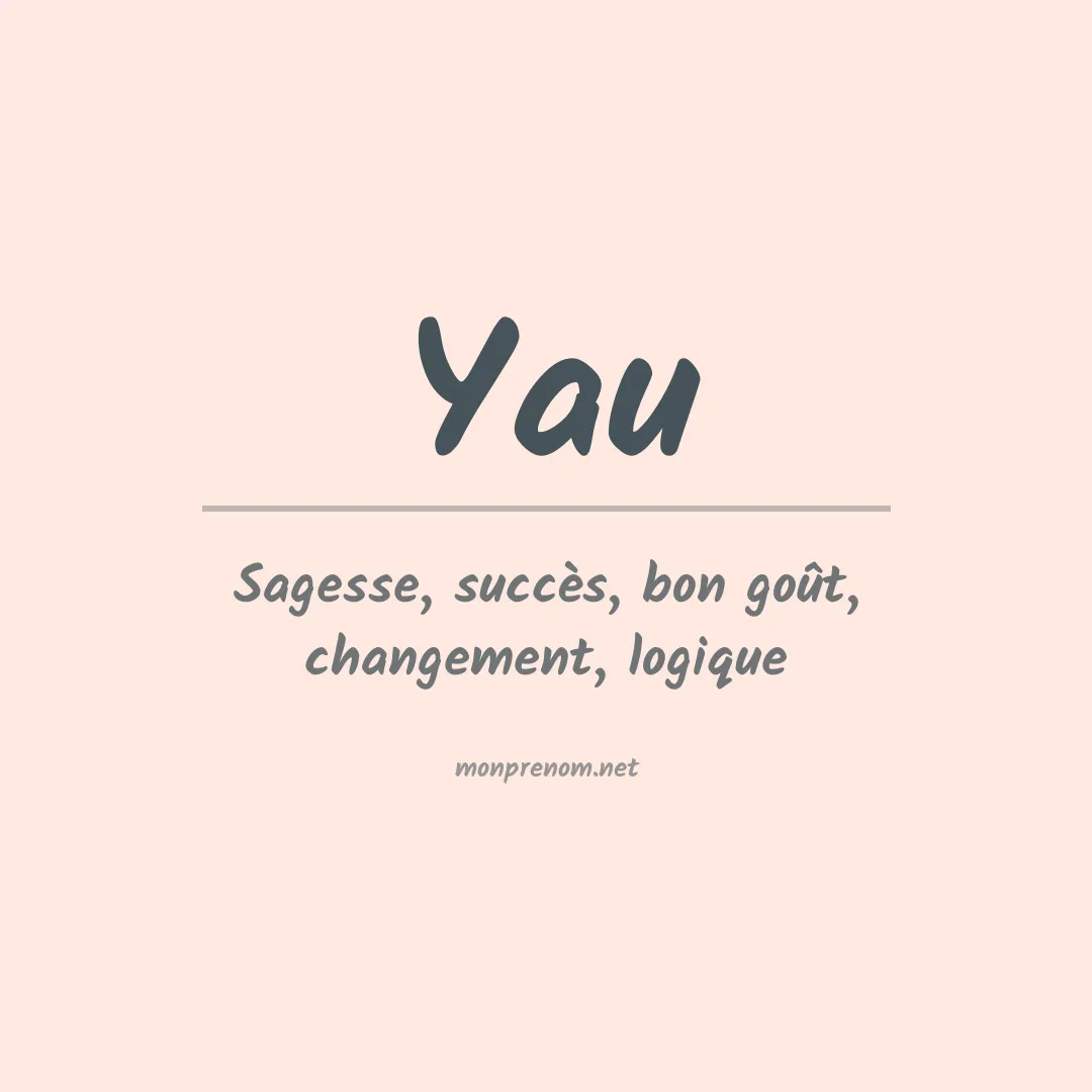 Prénom Yau
