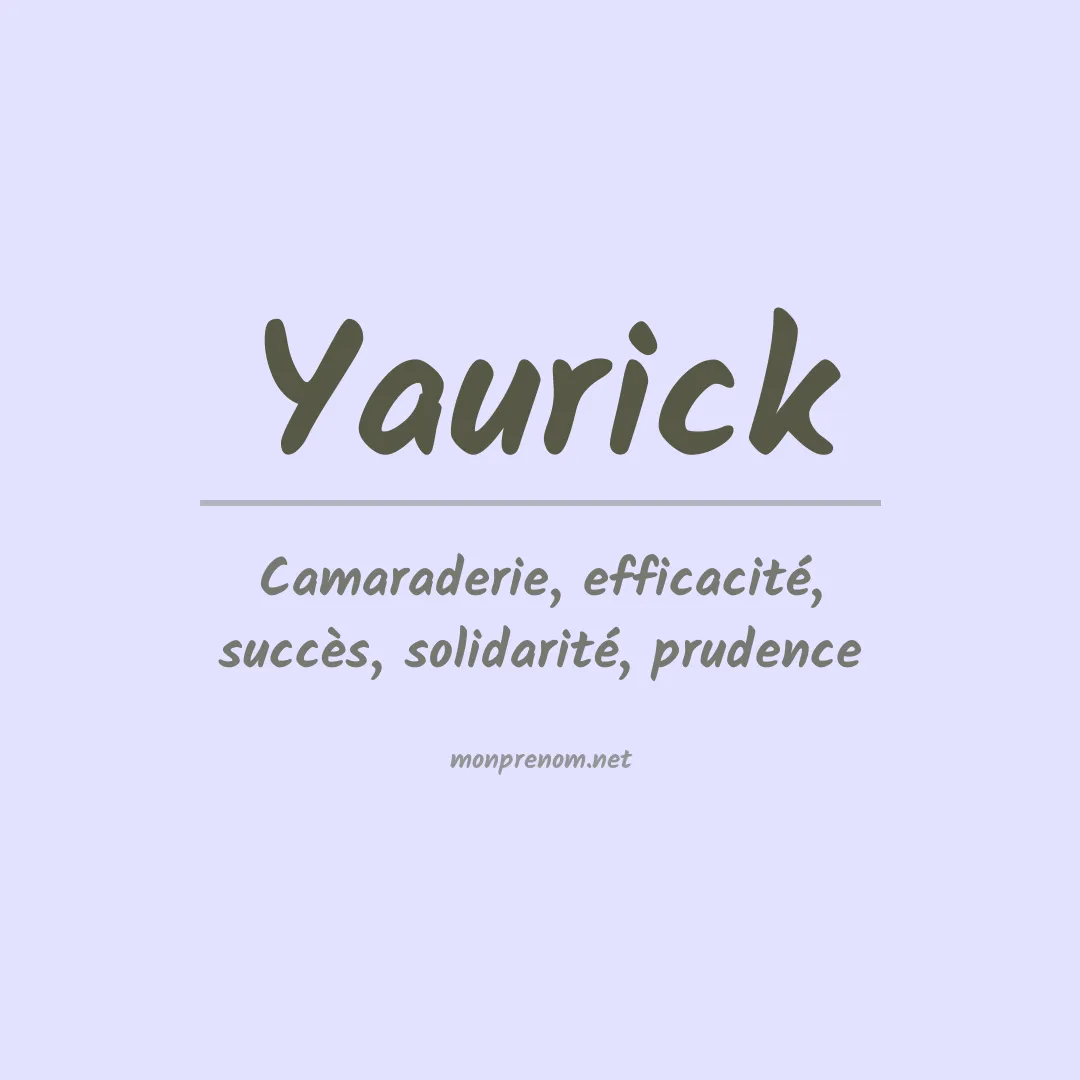 Prénom Yaurick