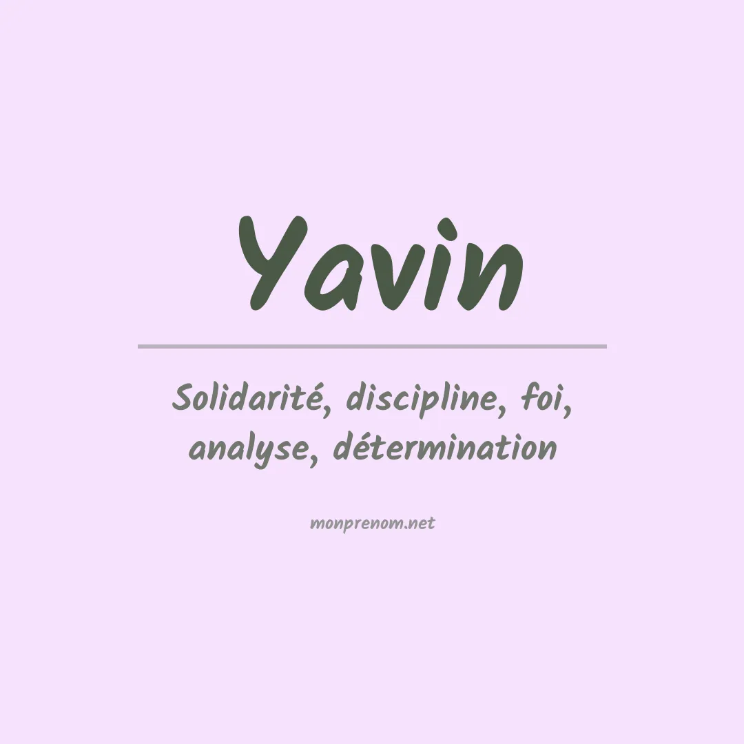 Prénom Yavin