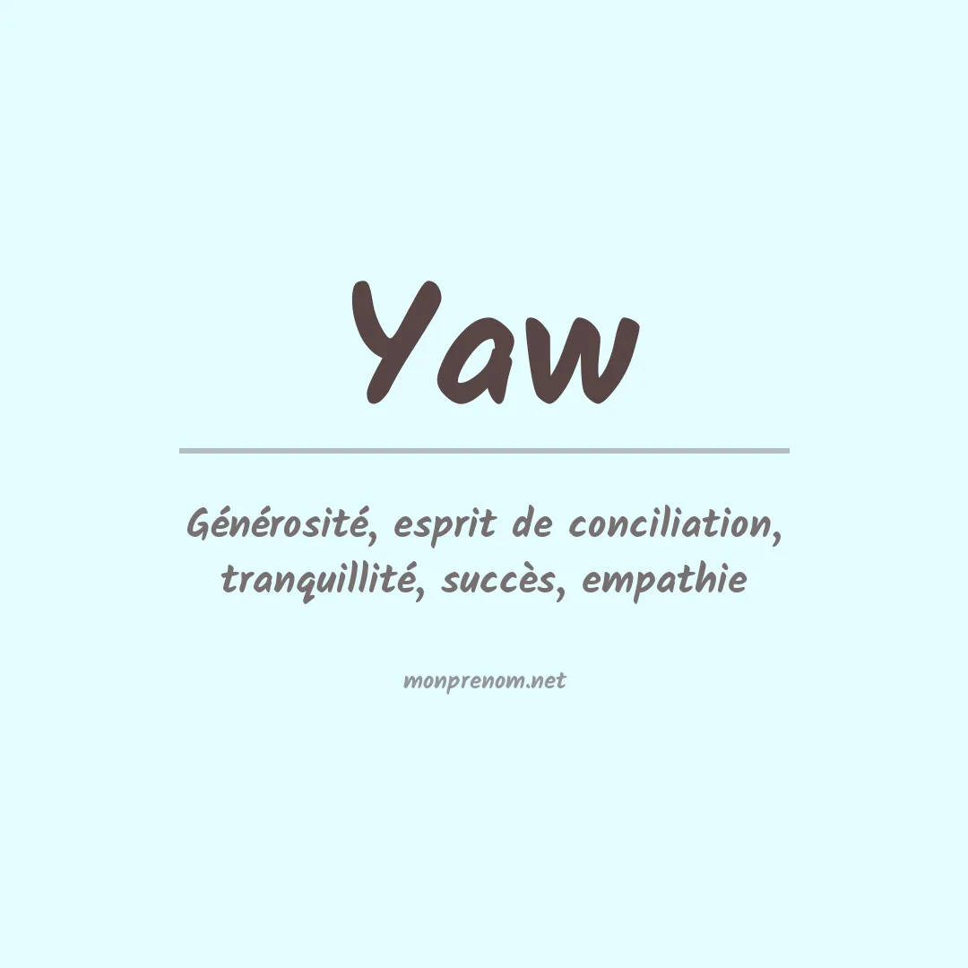 Prénom Yaw