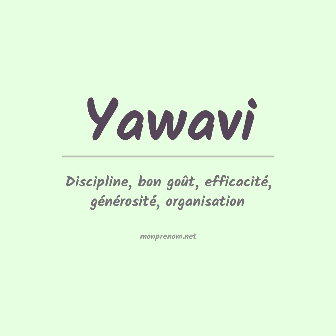 Prénom Yawavi