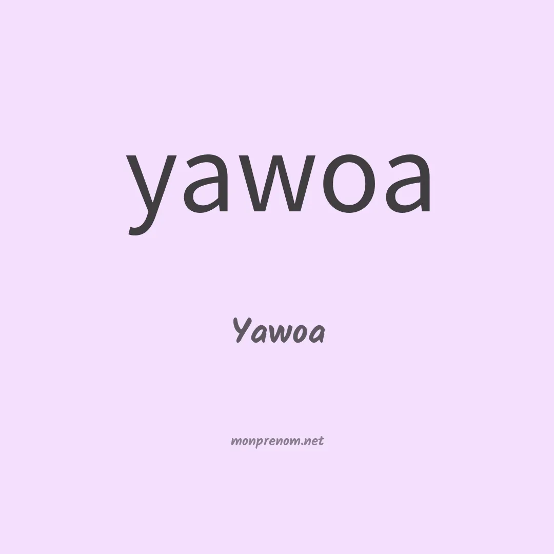 Yawoa en chinois