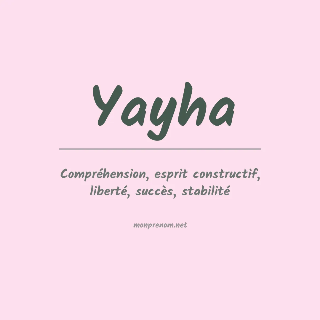 Prénom Yayha