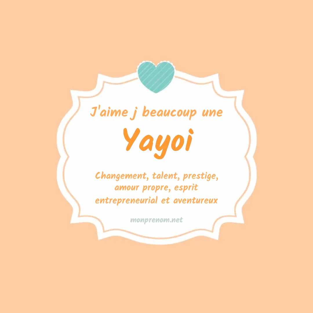 J'aime beaucoup Yayoi