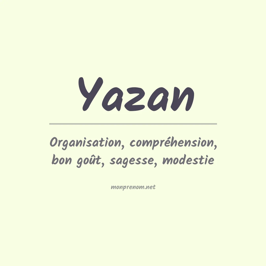 Prénom Yazan
