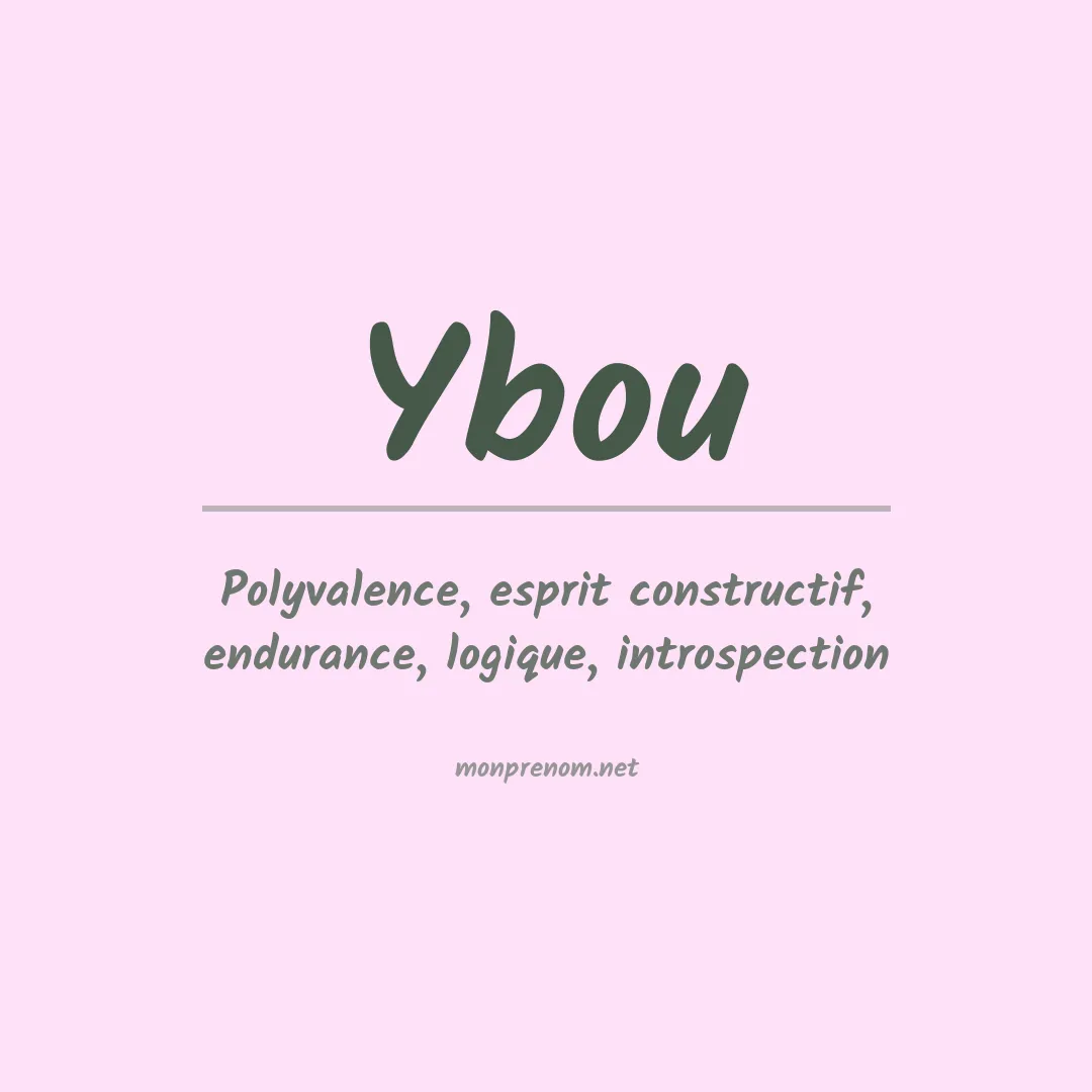 Signification du prénom Ybou
