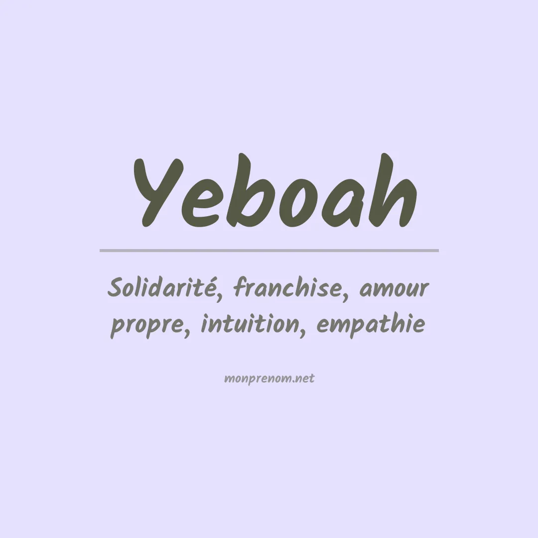 Prénom Yeboah