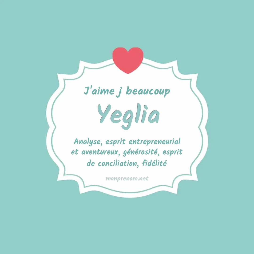J'aime beaucoup Yeglia