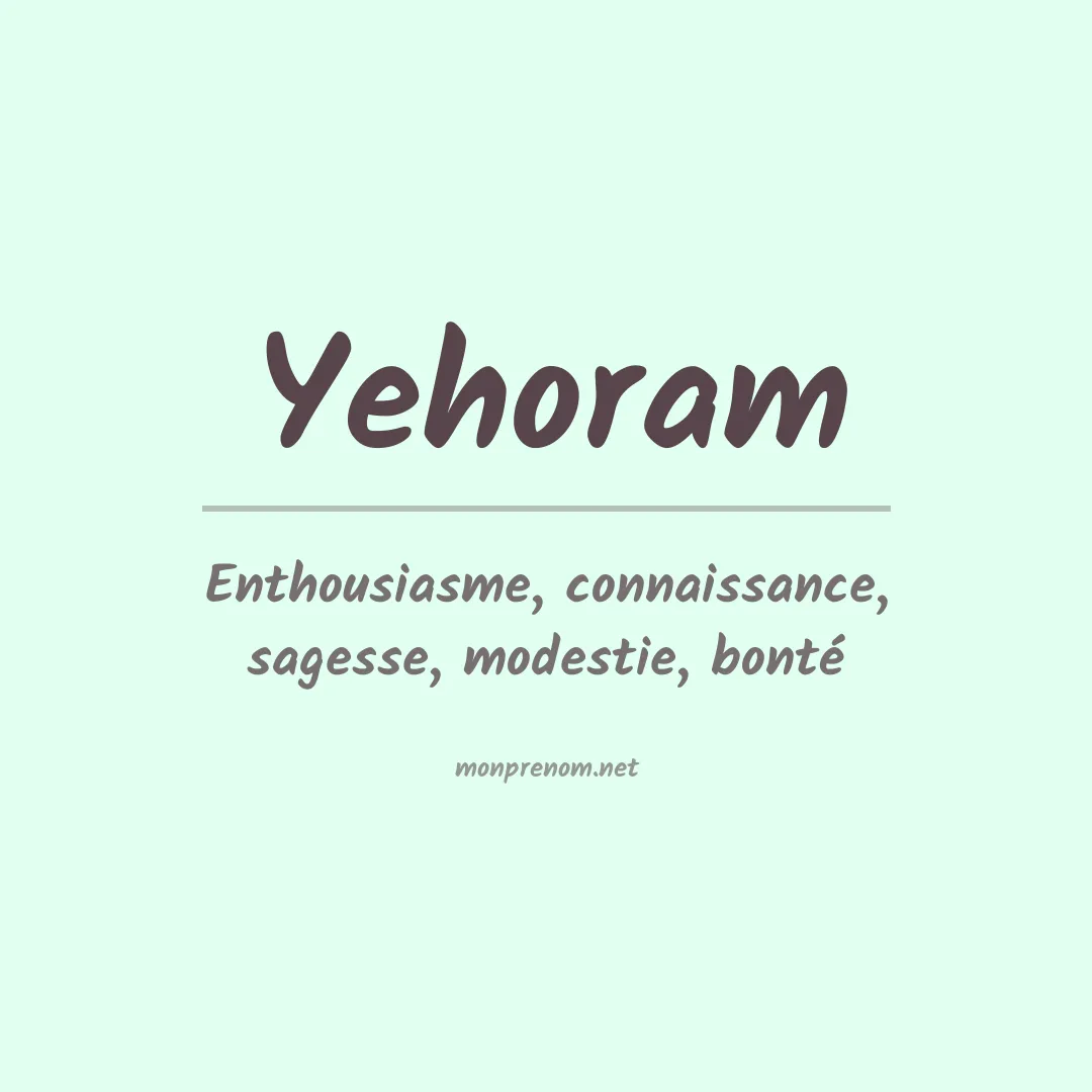 Prénom Yehoram