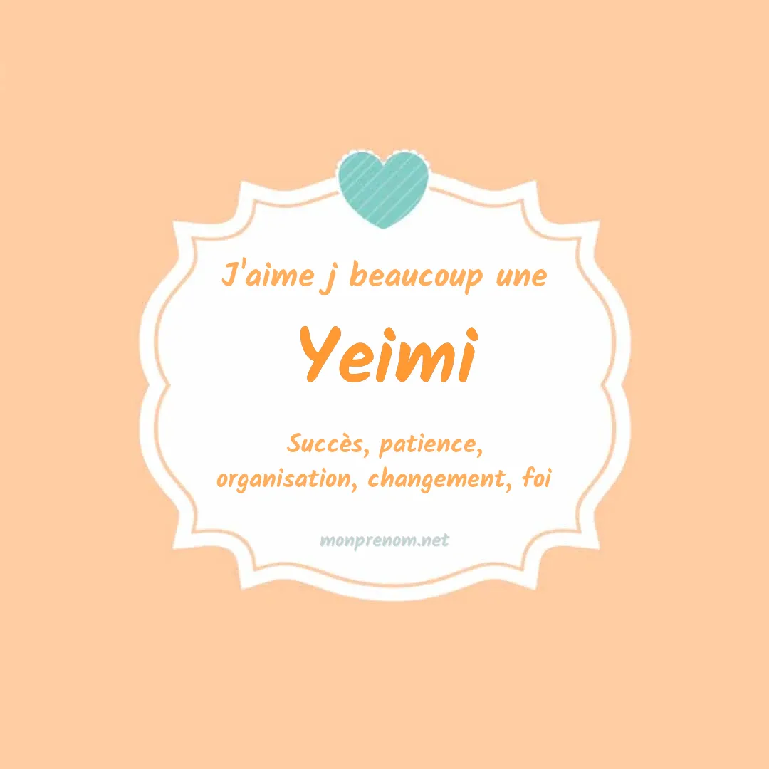 J'aime beaucoup Yeimi