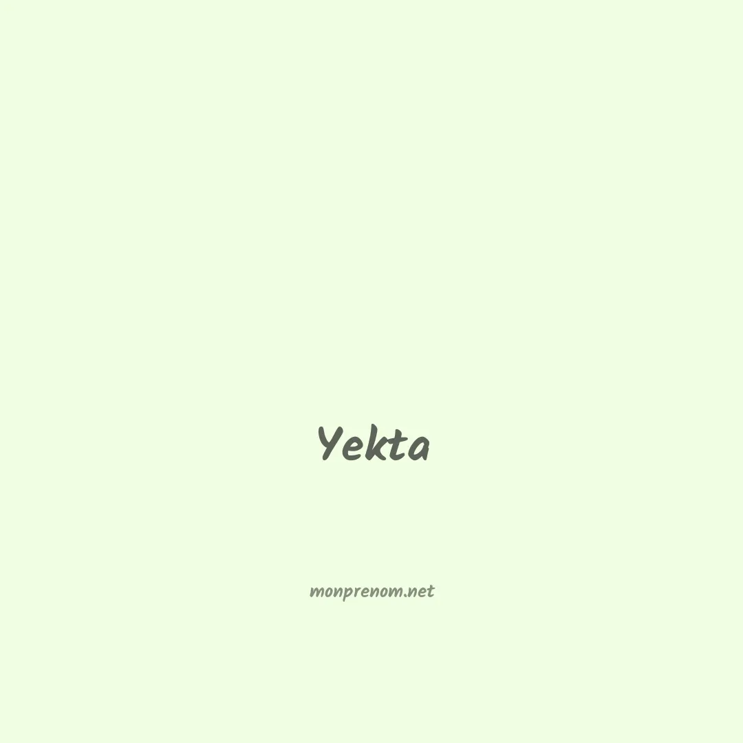 Yekta en chinois