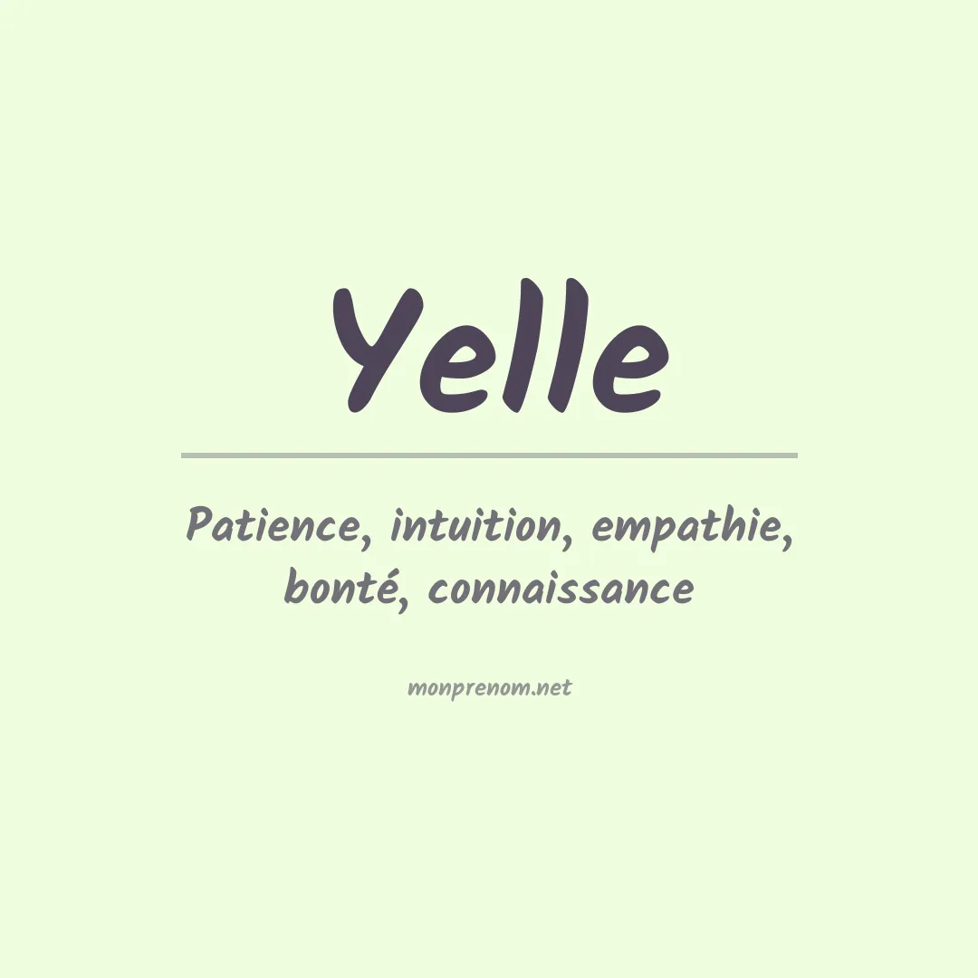 Prénom Yelle