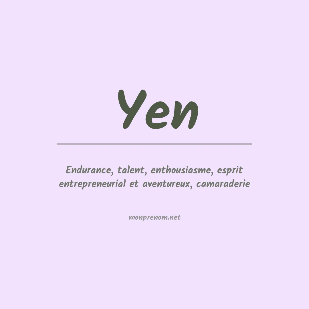 Prénom Yen