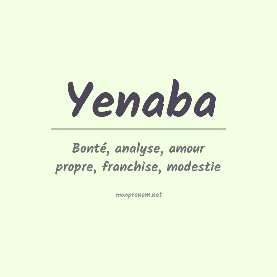 Signification du prénom Yenaba