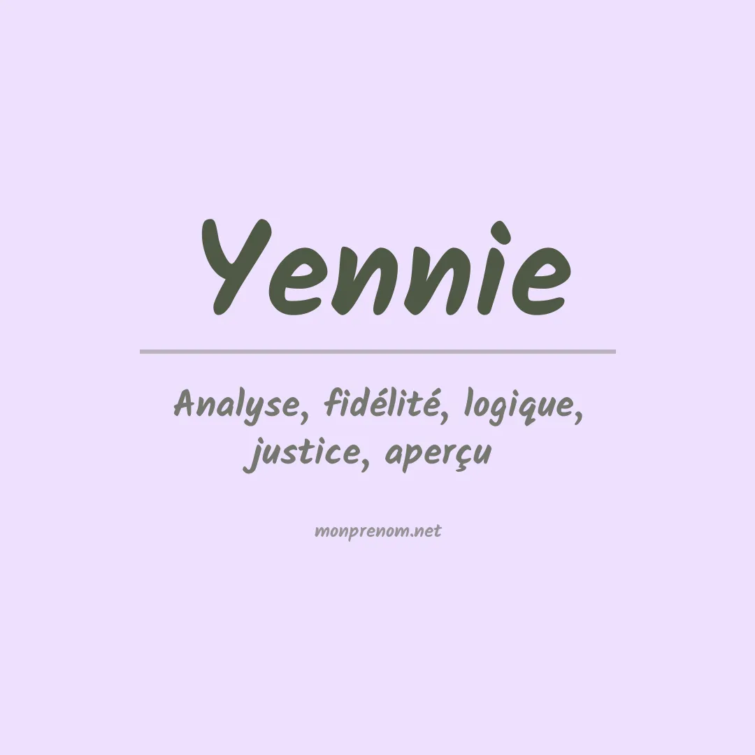 Prénom Yennie