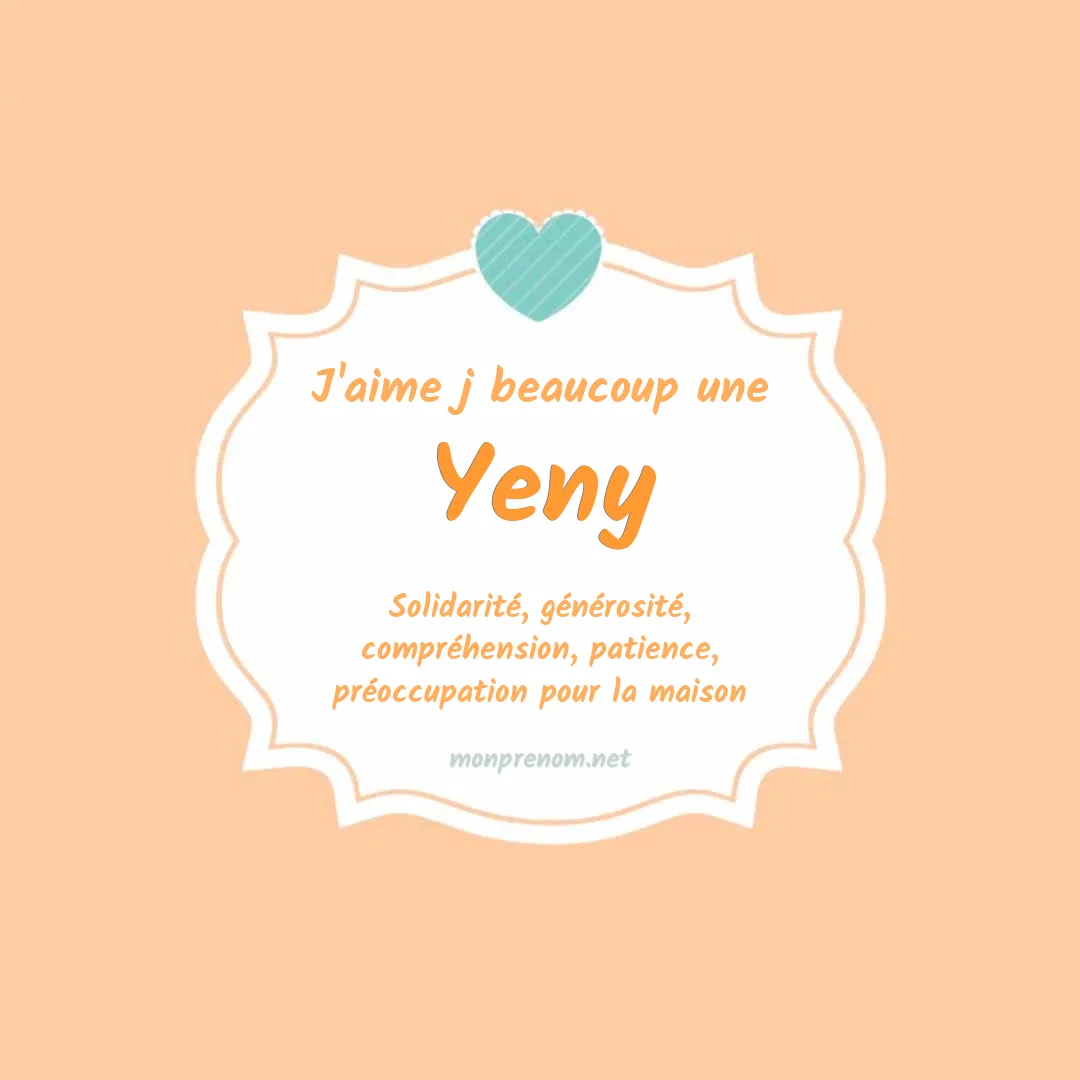 J'aime beaucoup Yeny