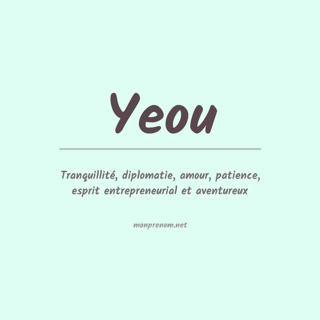 Signification du prénom Yeou
