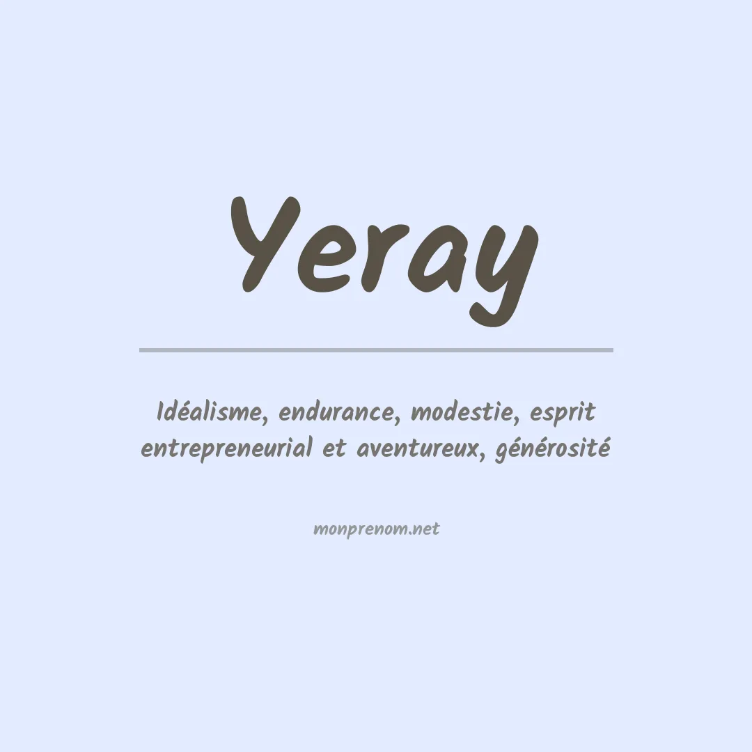 Signification du prénom Yeray