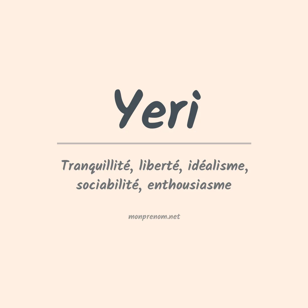 Prénom Yeri