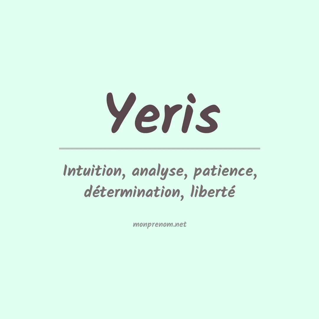 Prénom Yeris