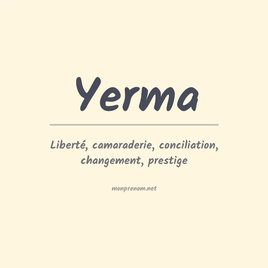 Prénom Yerma