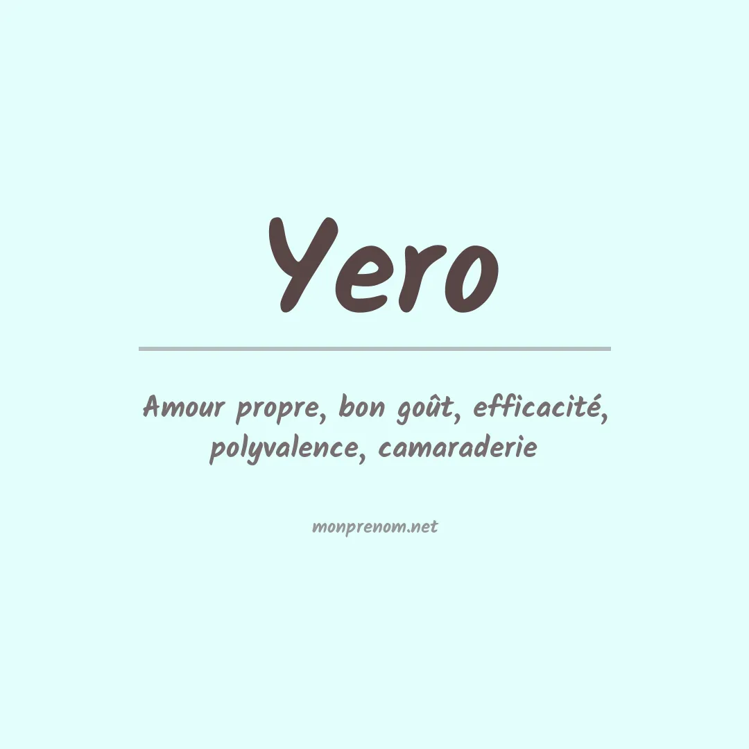 Prénom Yero