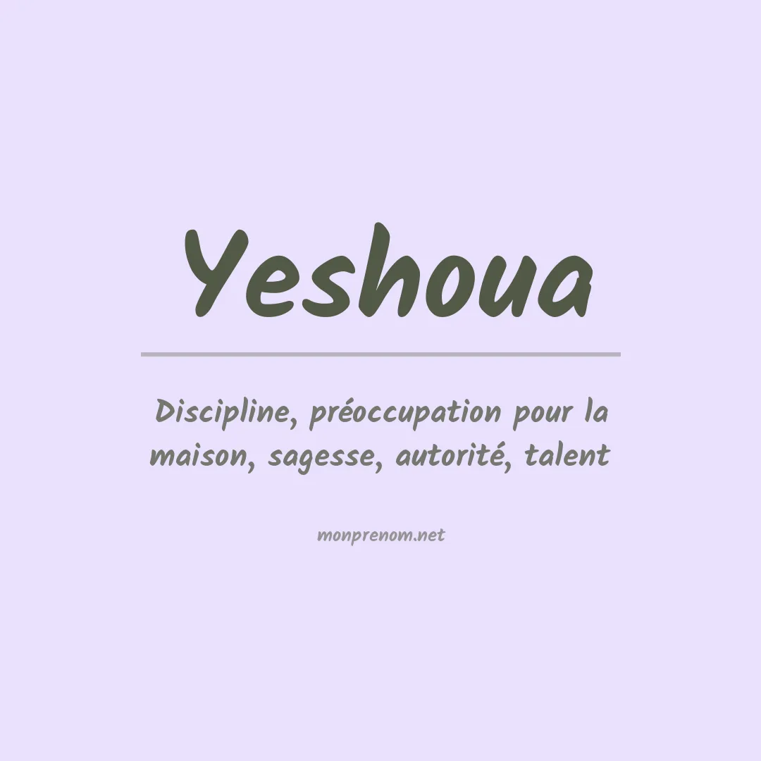 Prénom Yeshoua