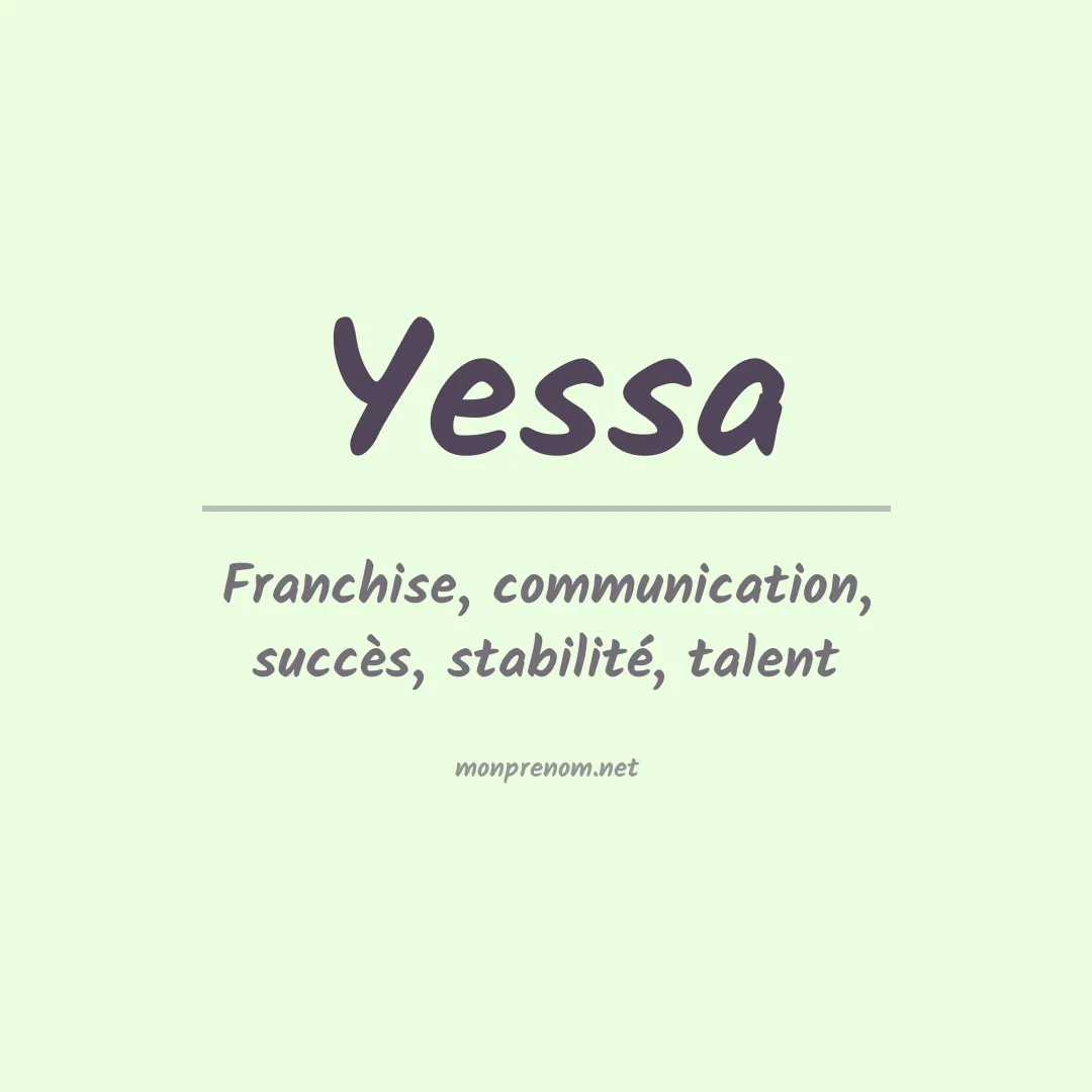 Signification du prénom Yessa