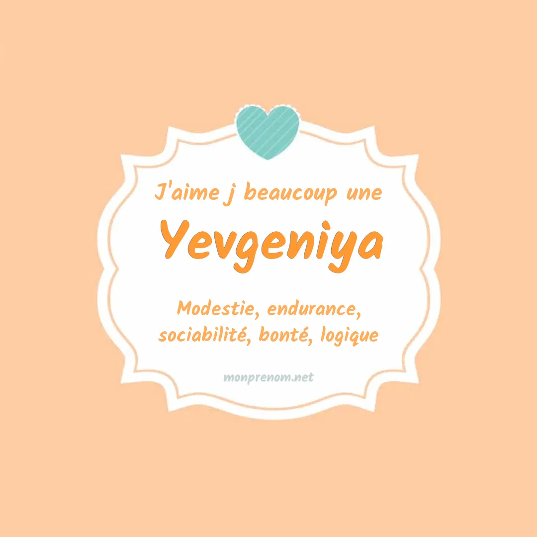 J'aime beaucoup Yevgeniya
