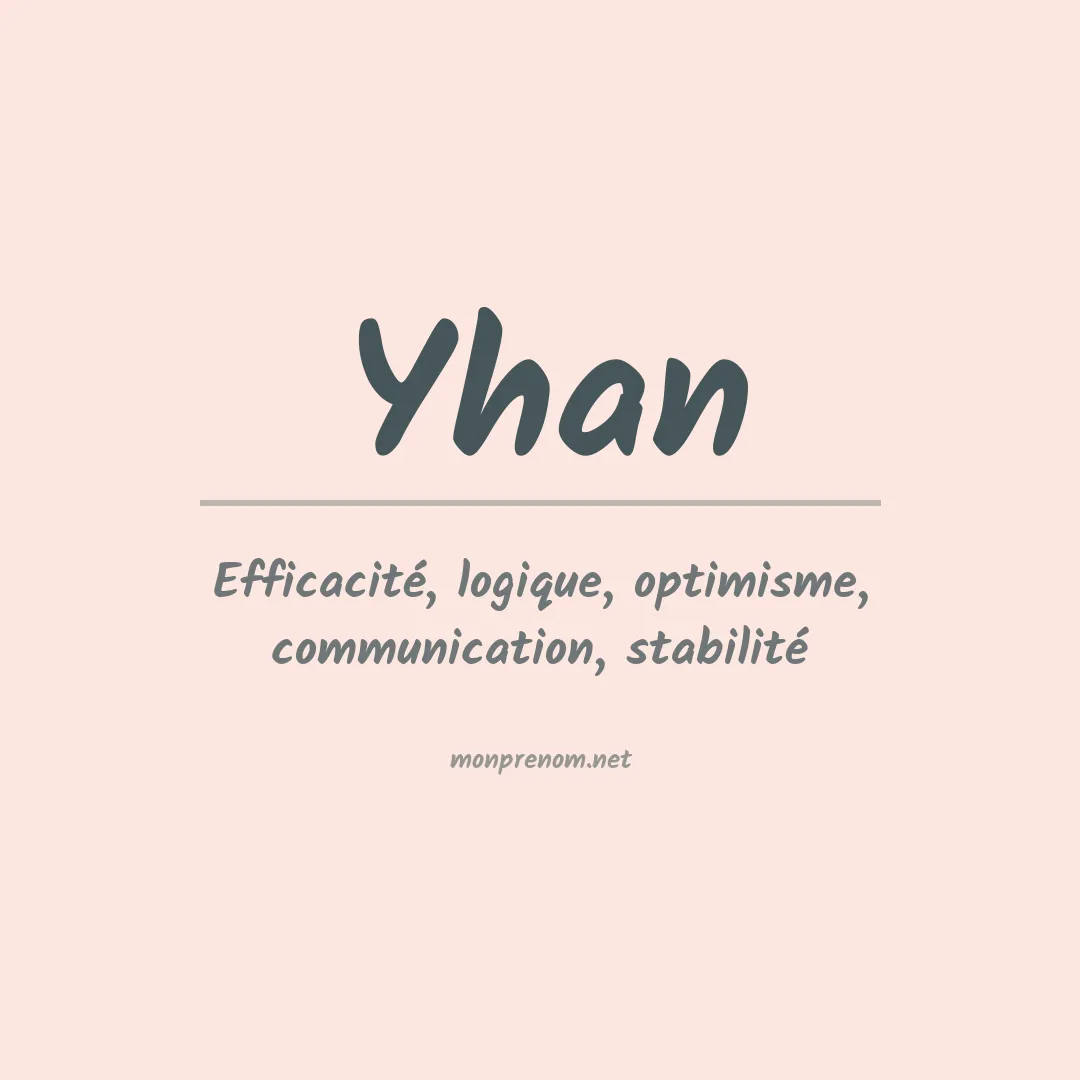 Prénom Yhan