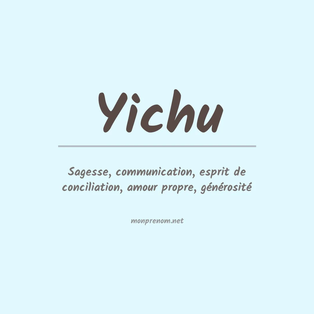 Signification du prénom Yichu
