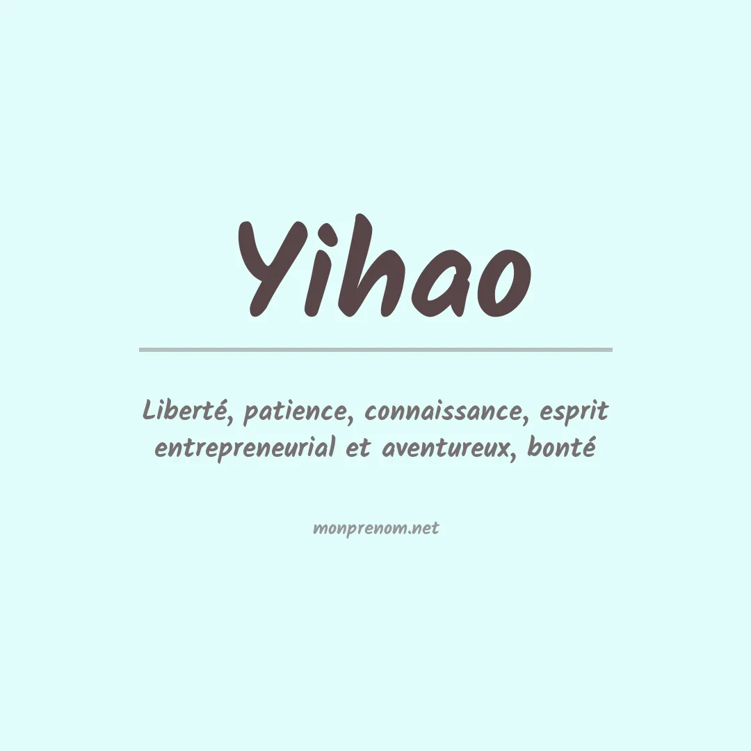 Prénom Yihao