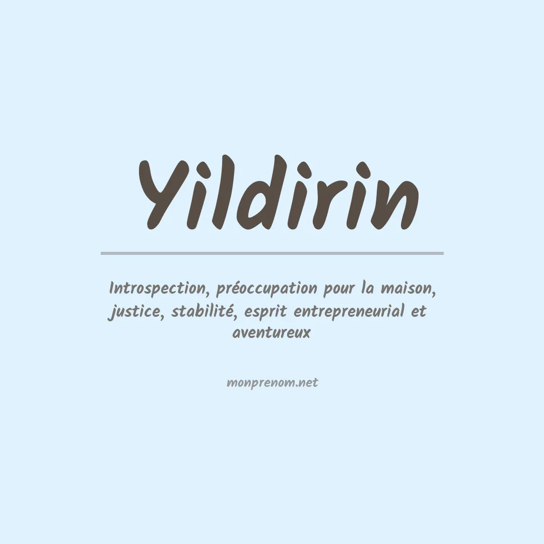 Signification du prénom Yildirin