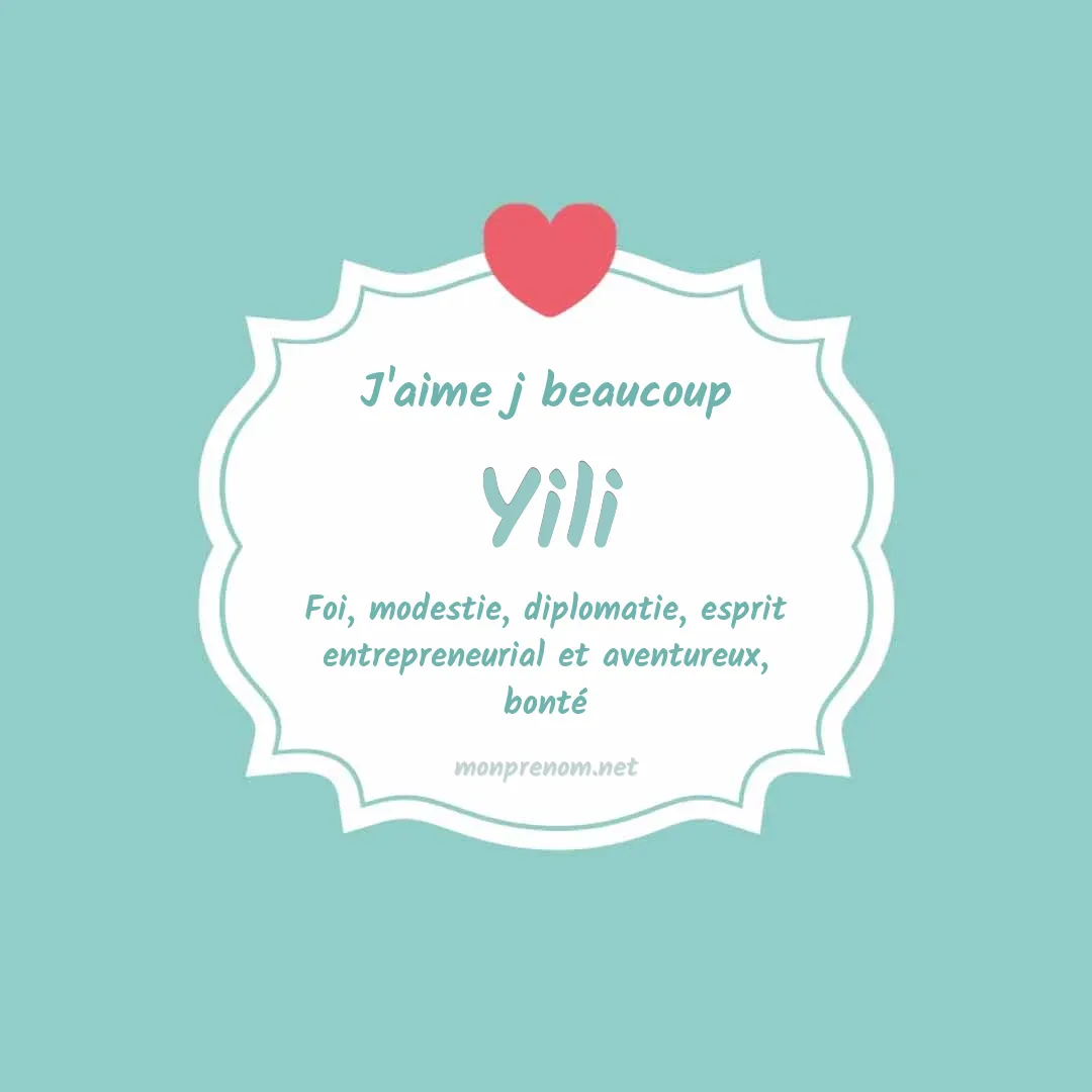 J'aime beaucoup Yili