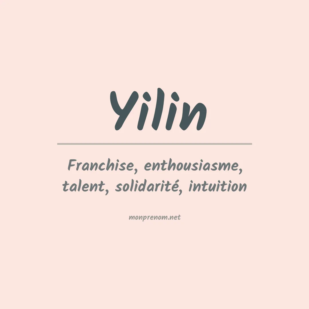 Signification du prénom Yilin