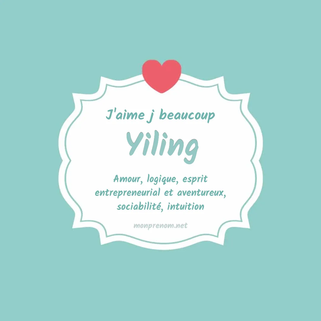 J'aime beaucoup Yiling