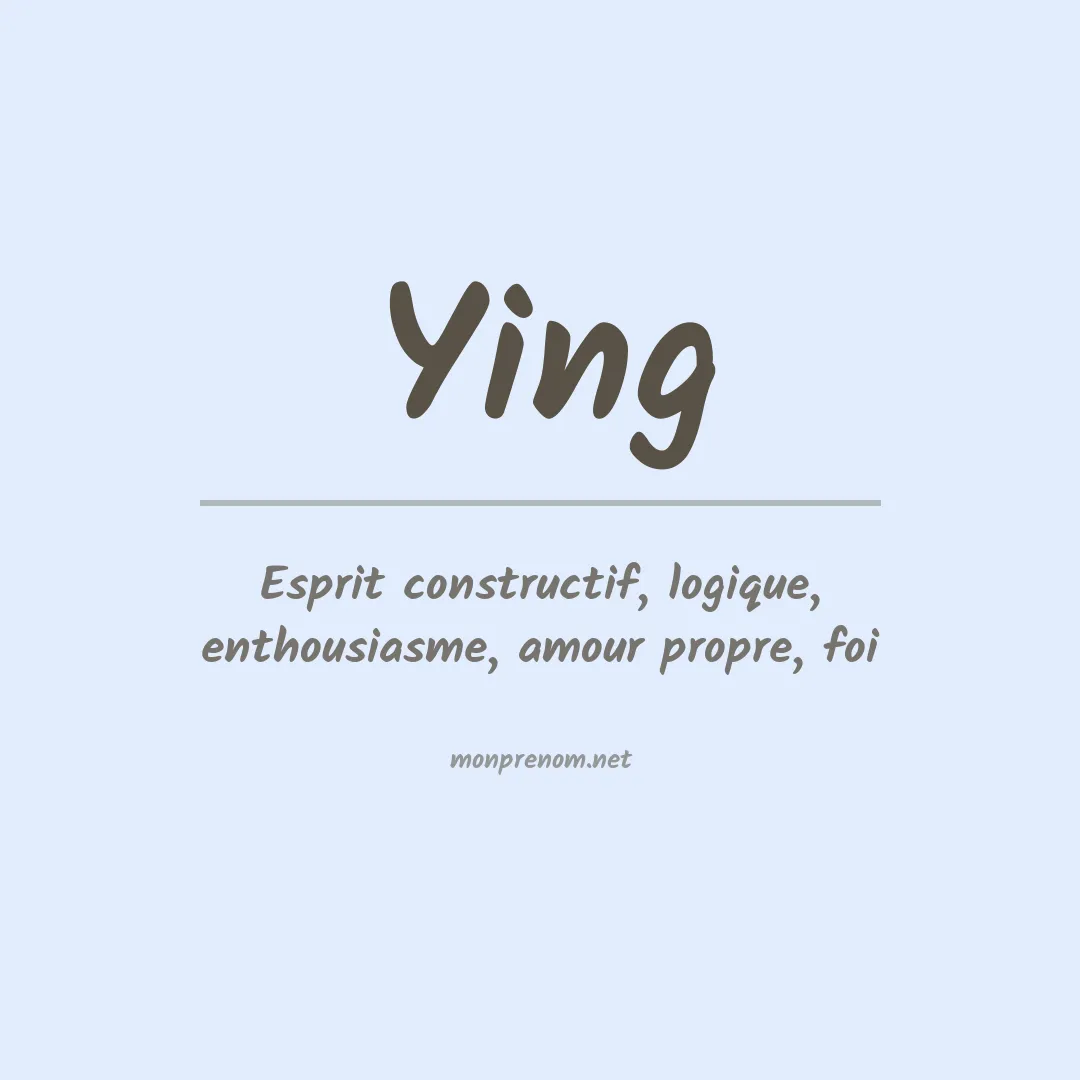 Prénom Ying