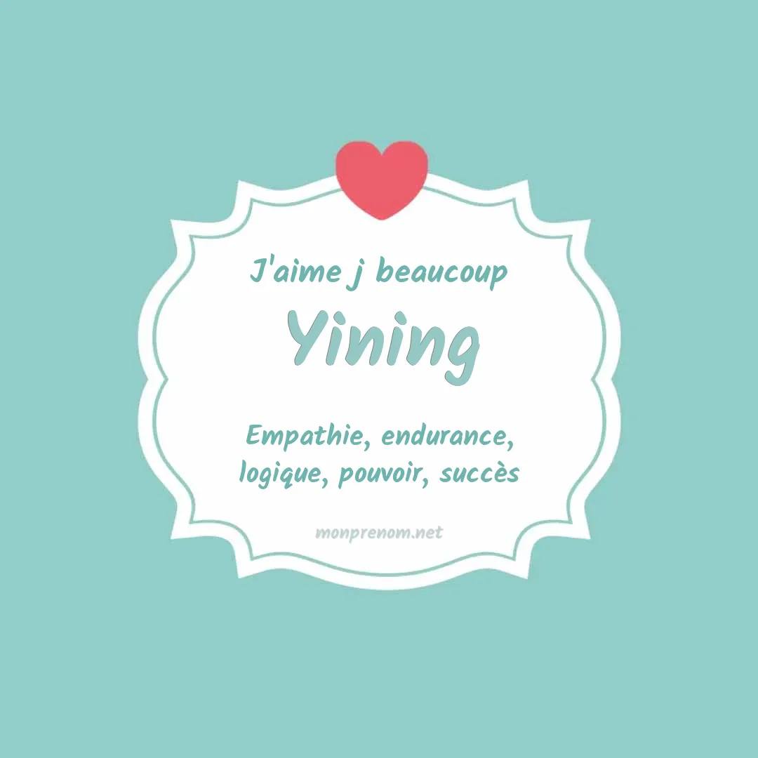 J'aime beaucoup Yining
