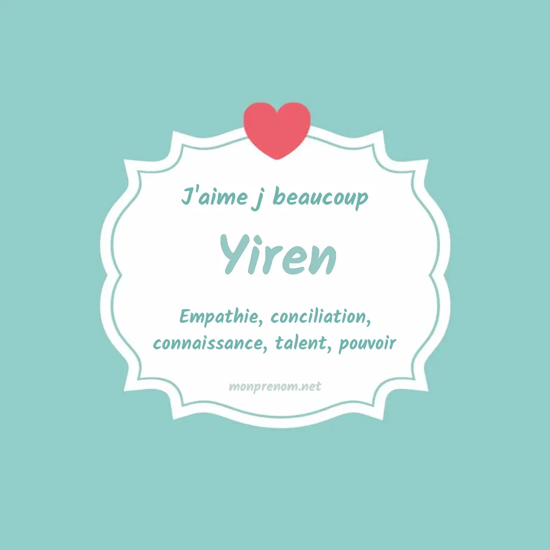 J'aime beaucoup Yiren