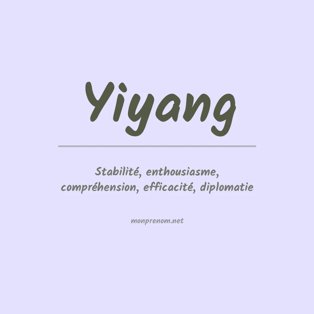 Prénom Yiyang
