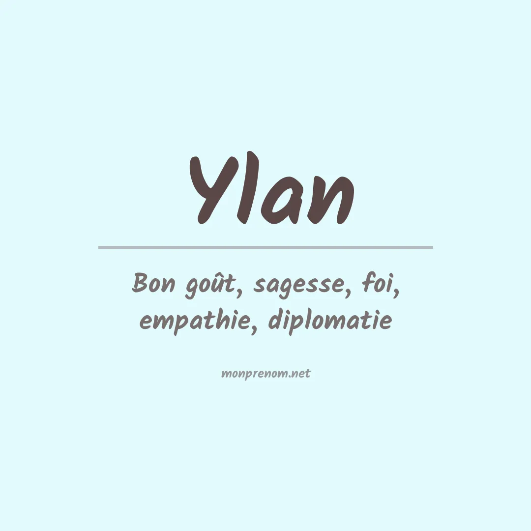 Prénom Ylan