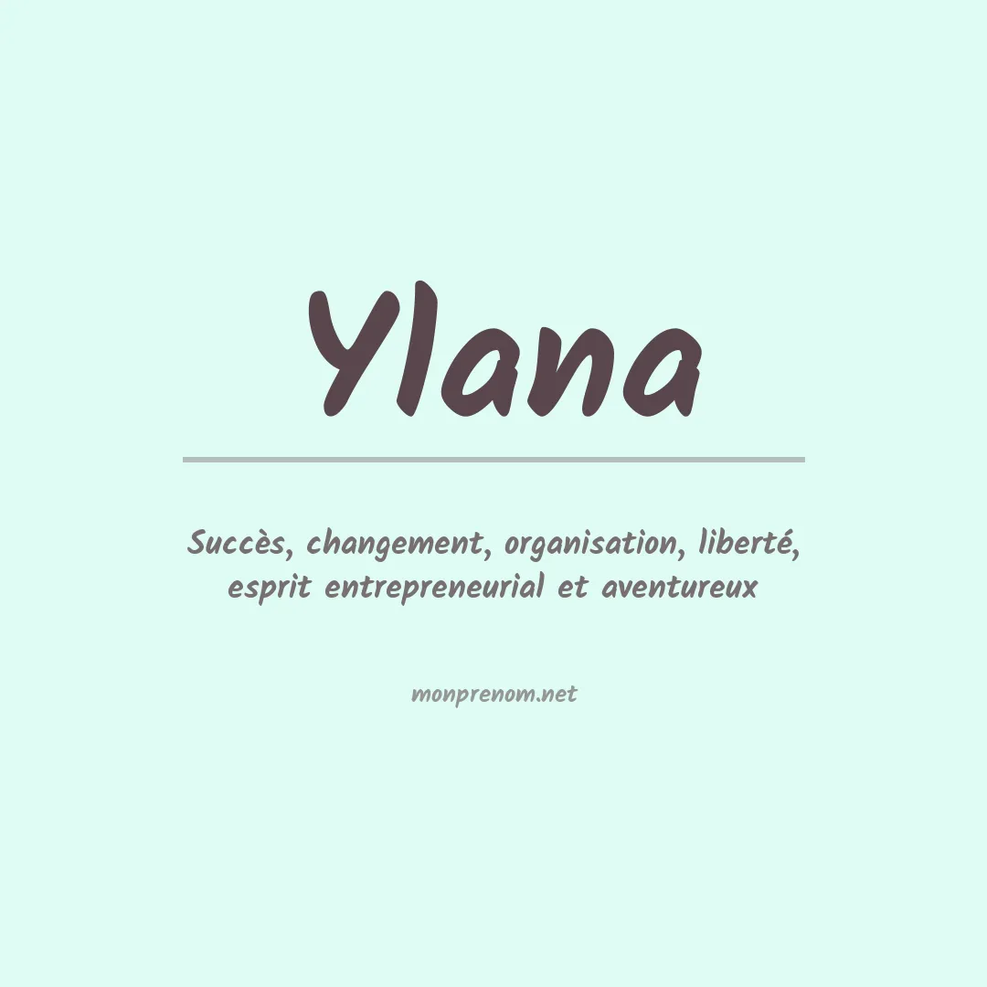 Prénom Ylana