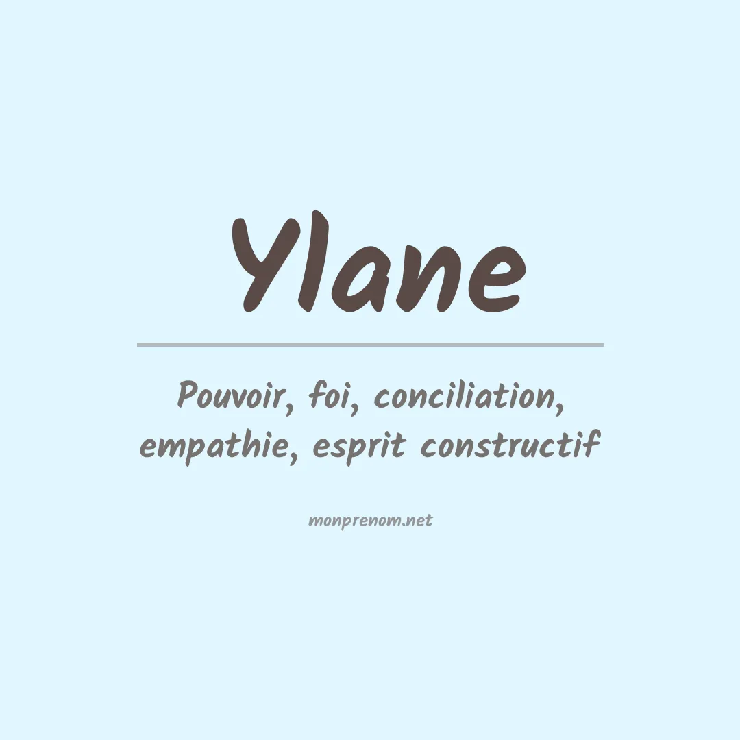 Prénom Ylane
