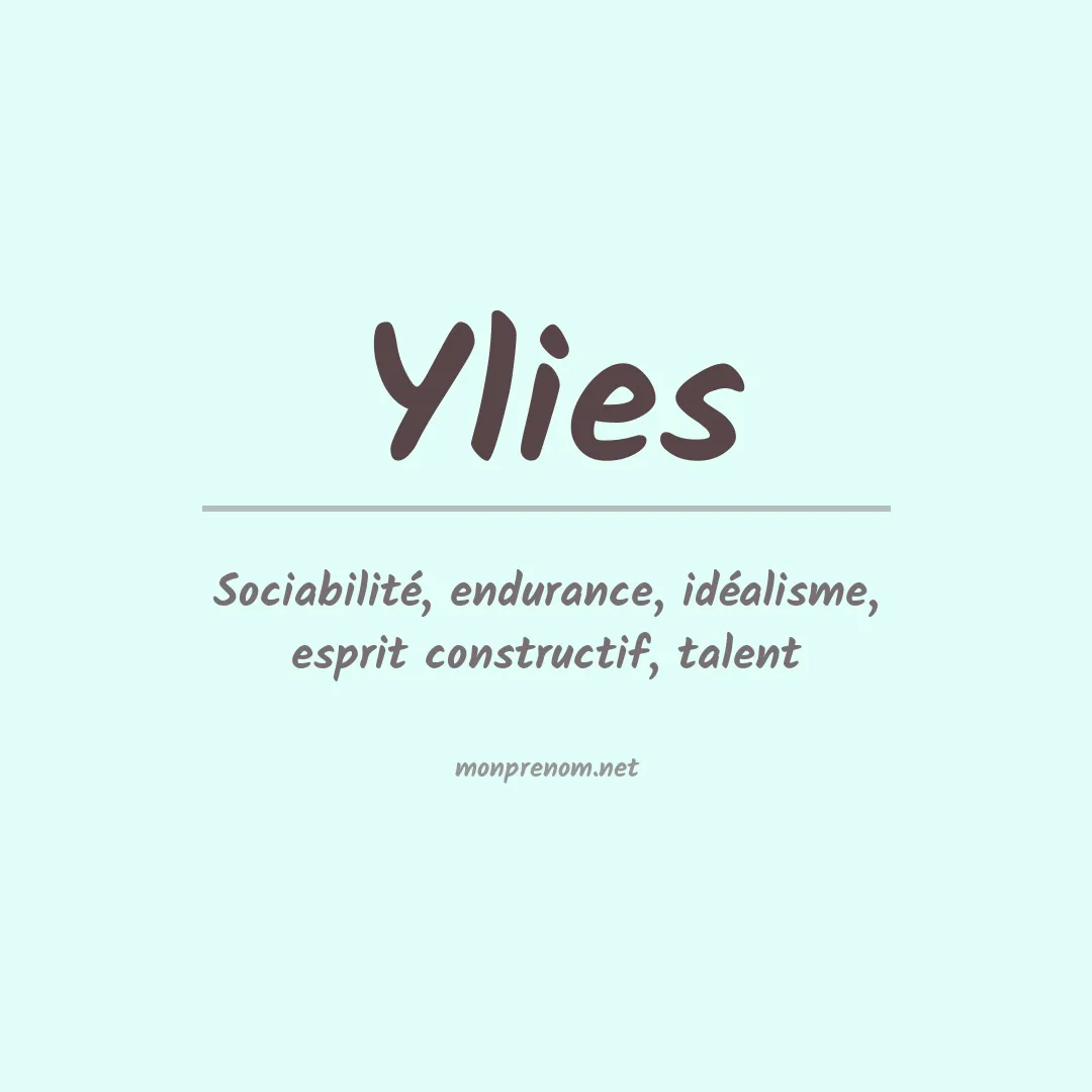 Prénom Ylies